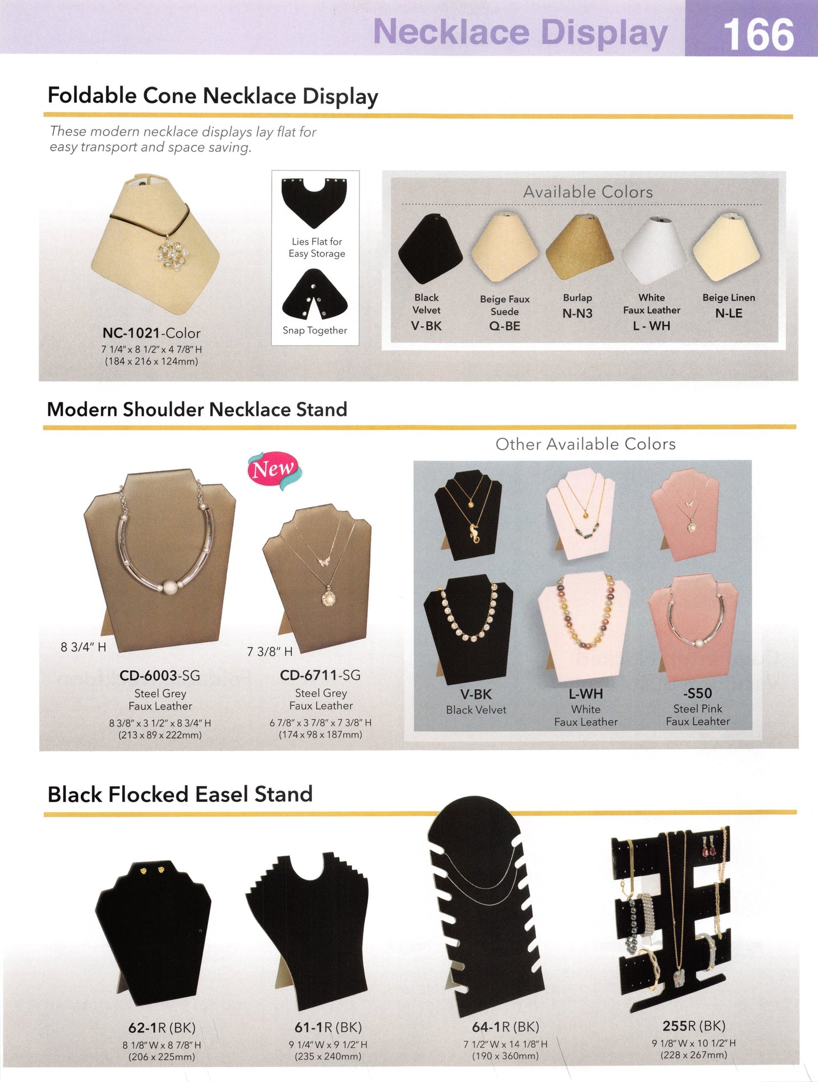 Catalog page — Modern Shoulder Necklace Stand