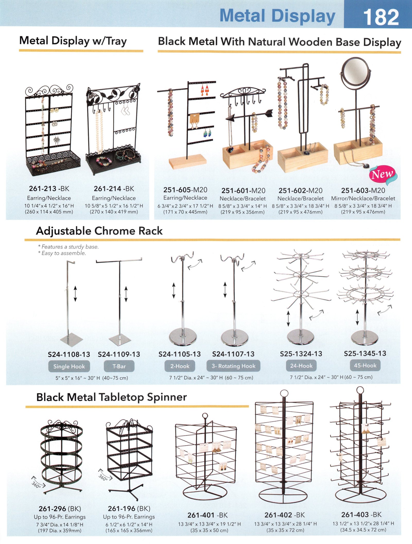 Catalog page — Black Metal Tabletop Spinner