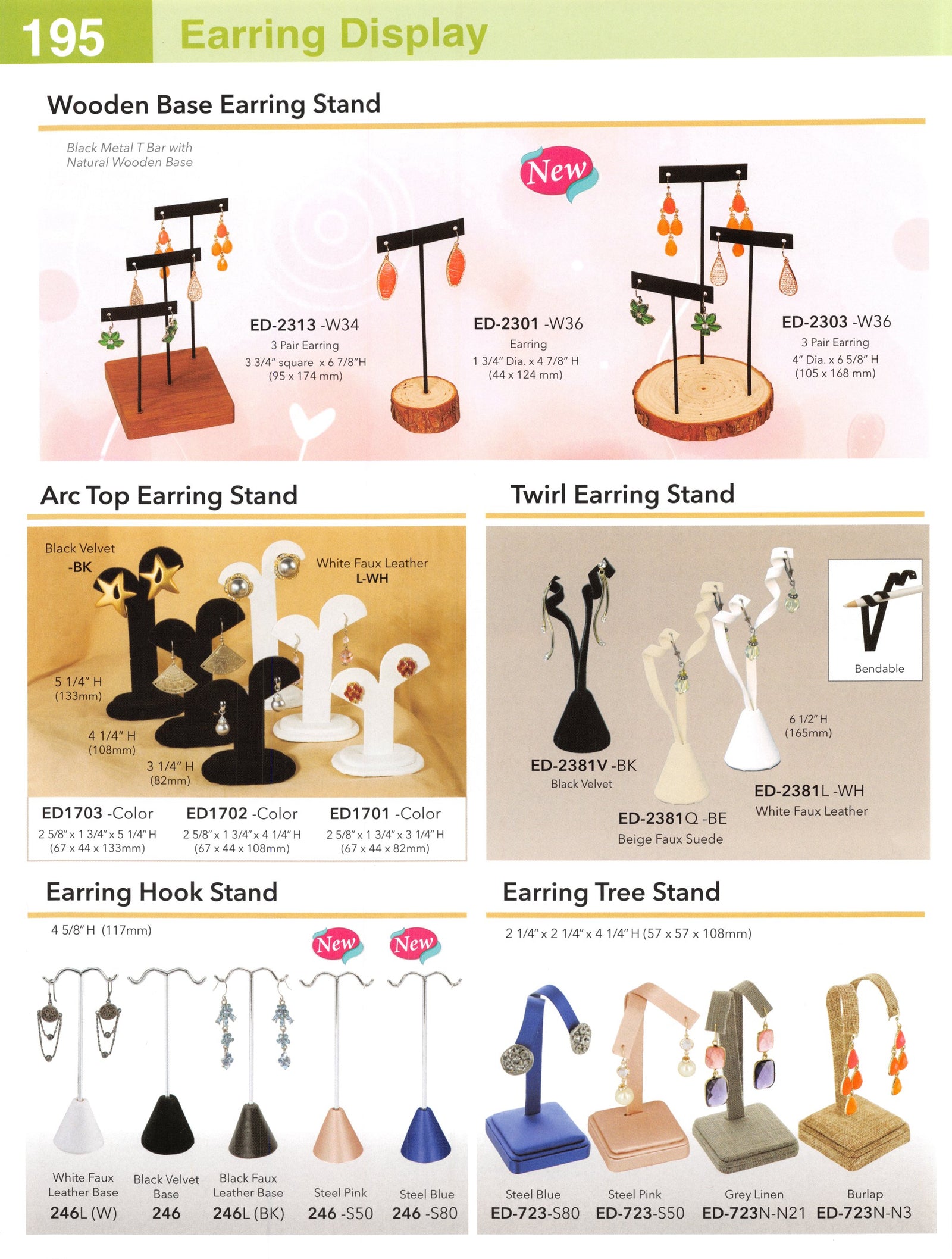 Catalog page — Earring Hook Stand