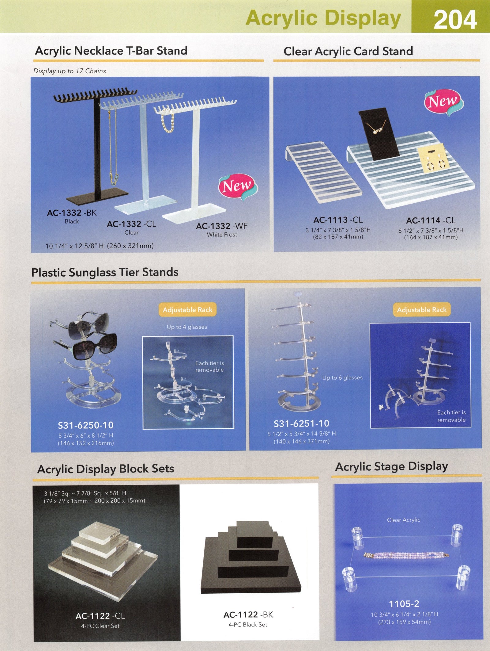 Catalog page — Acrylic Stage Display