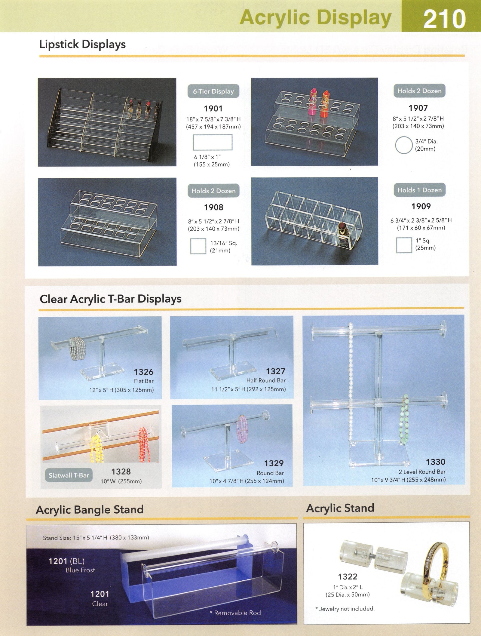 Catalog page — Acrylic Bangle Stand
