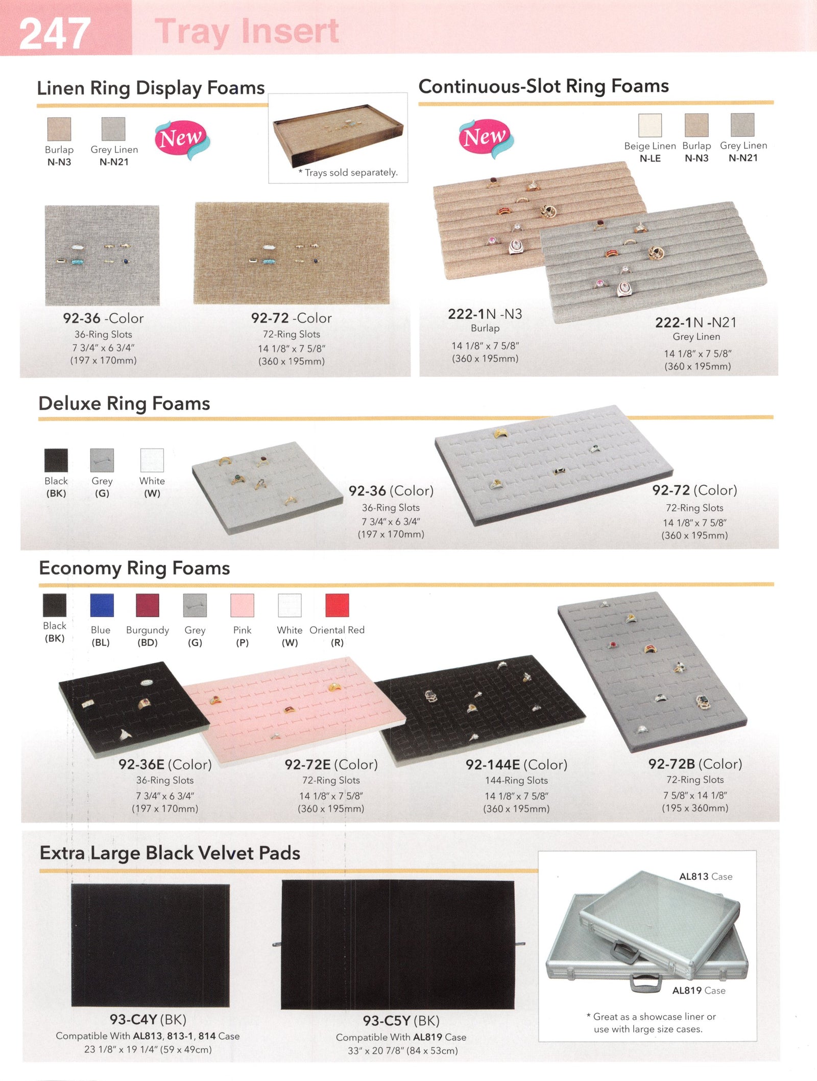 Catalog page — Economy Ring Foams