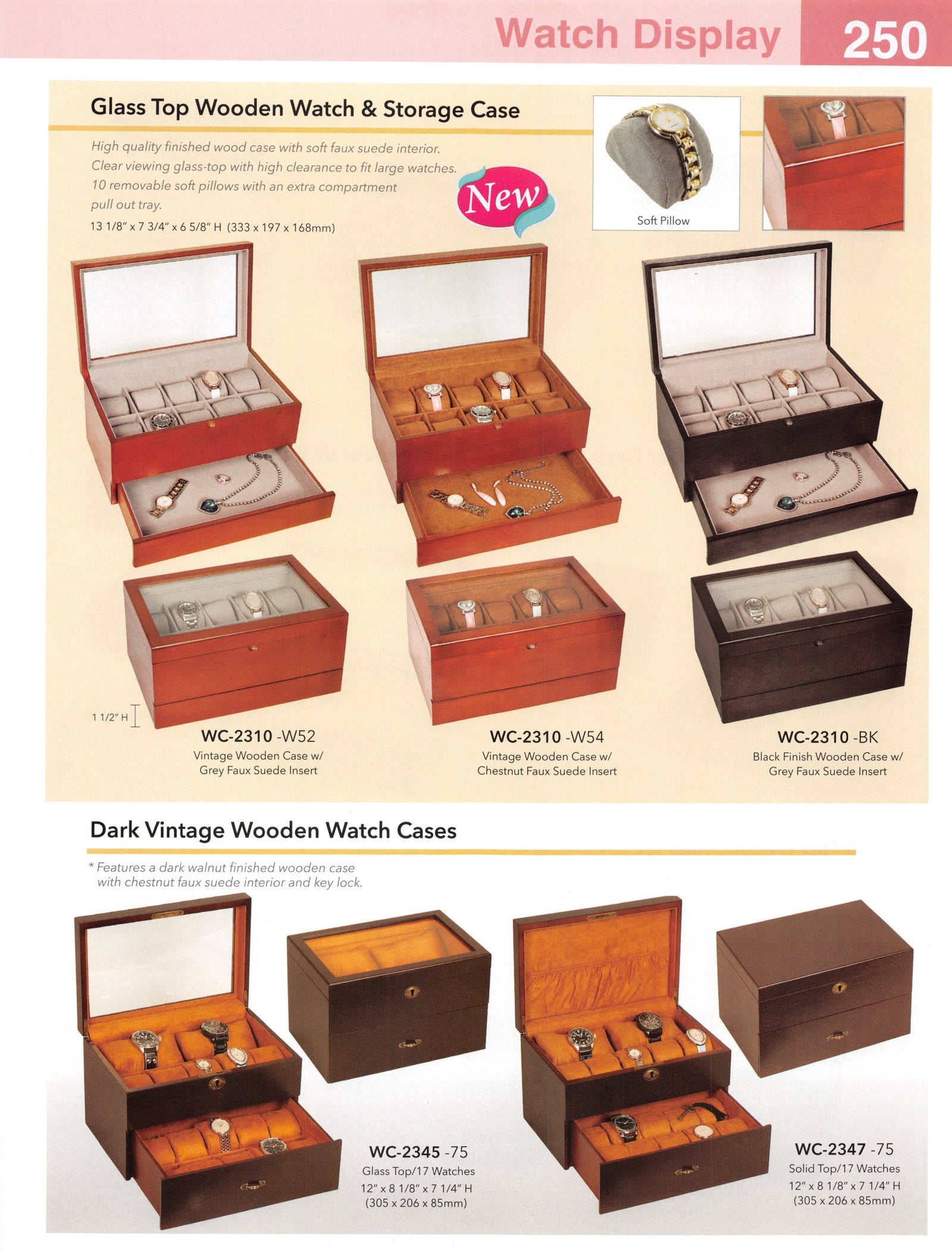 Catalog page — Dark Vintage Wooden Watch Cases