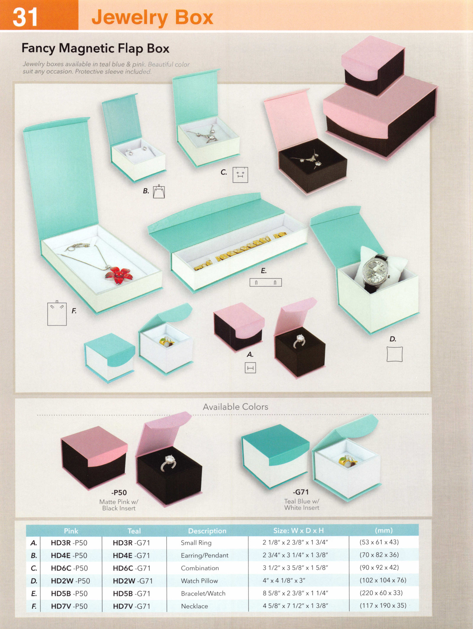 Catalog page — Magnetic Flap Boxes