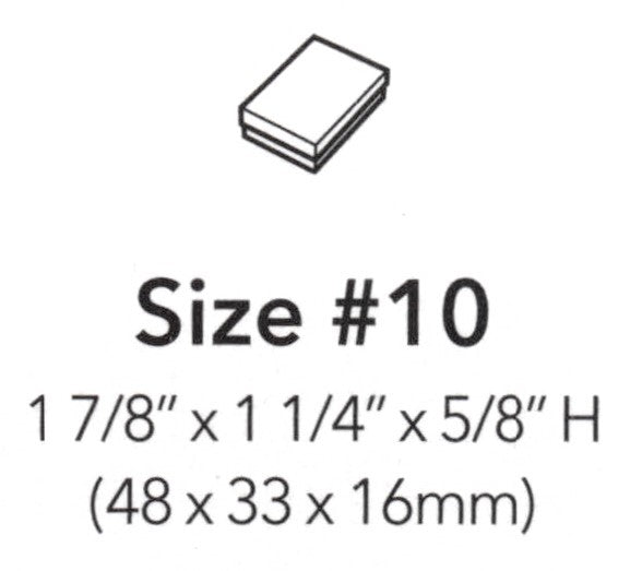 Box Cotton Filled #10 1 7/8 x 1 1/4 x 5/8