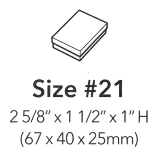 Box Cotton Filled #21 2 5/8 x 1 1/2 x 1
