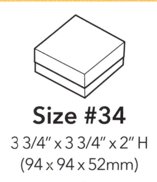 Box Cotton Filled #34 3 3/4 x 3 3/4 x 2
