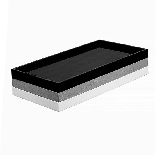Standard Utility Textured Leatherette Trays — 14 3/4 x 8 1/4 x 1 1/2" (37.5 x 21 x 4cm) — White