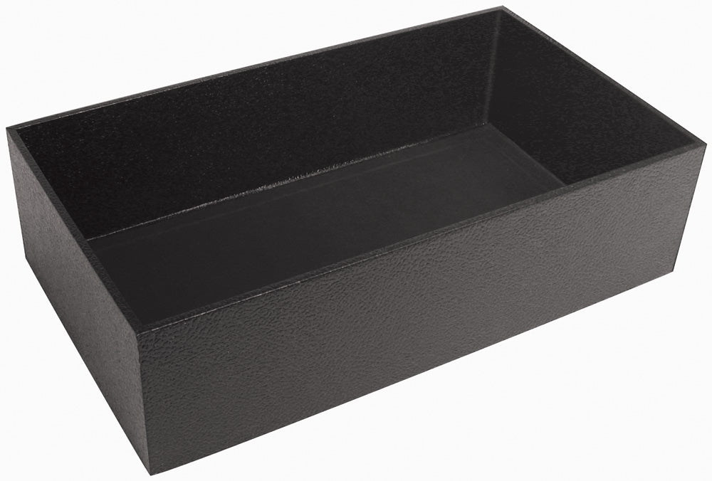 Standard Utility Textured Leatherette Trays — 14 3/4 x 8 1/4 x 4" (37.5 x 21 x 10cm) — Black