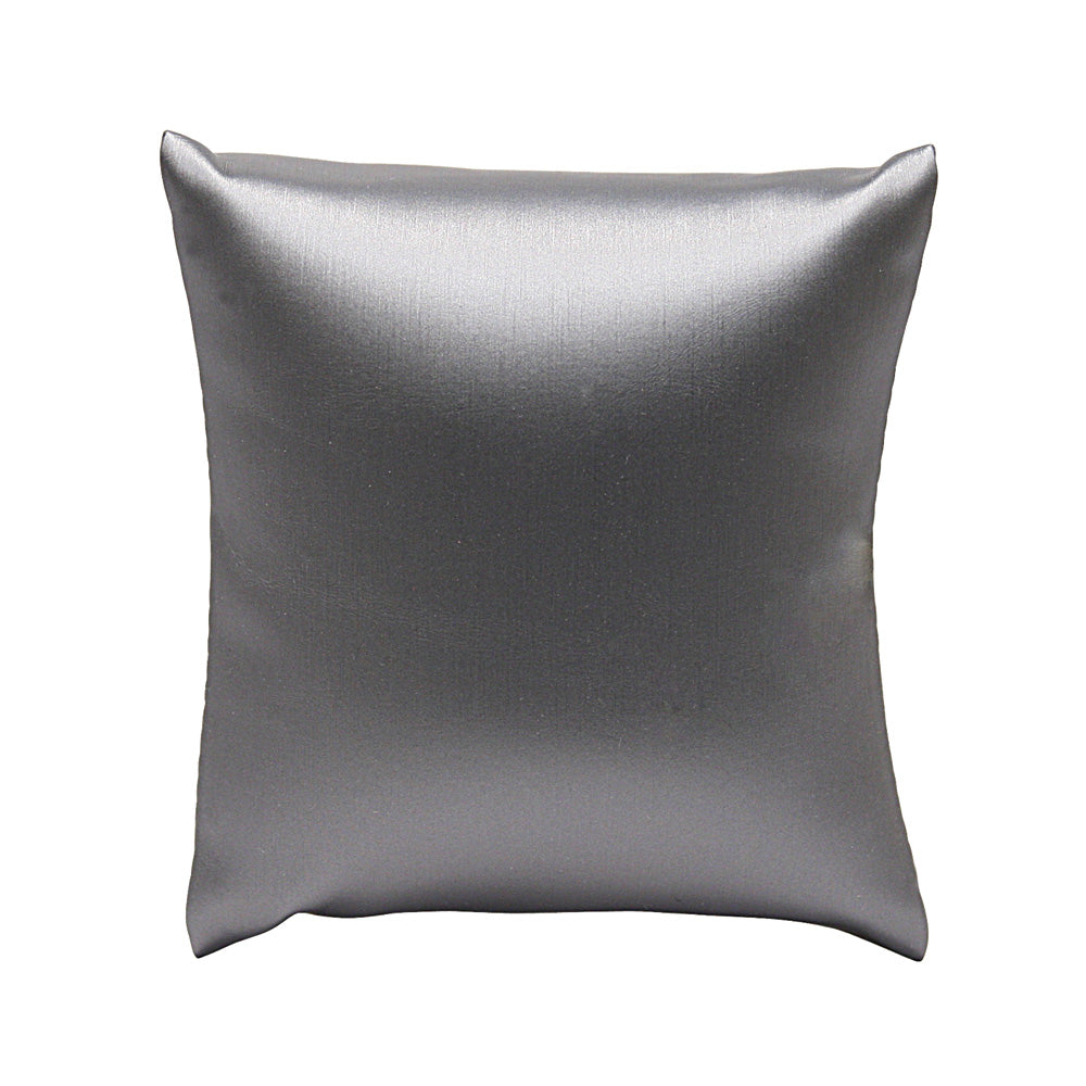 Display Pillow — 4 x 4" (102 x 102mm) — Steel Grey Faux Leather