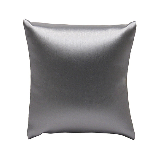 Display Pillow — 4 x 4" — Steel Grey Faux Leather