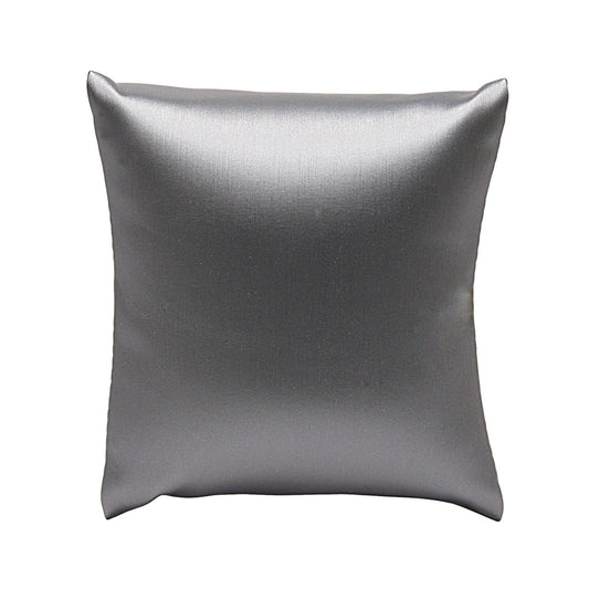 Display Pillow — 3 x 3" (76 x 76mm) — Steel Grey Faux Leather