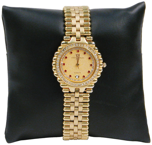 Display Pillow — 3 x 3" — Black Faux Leather