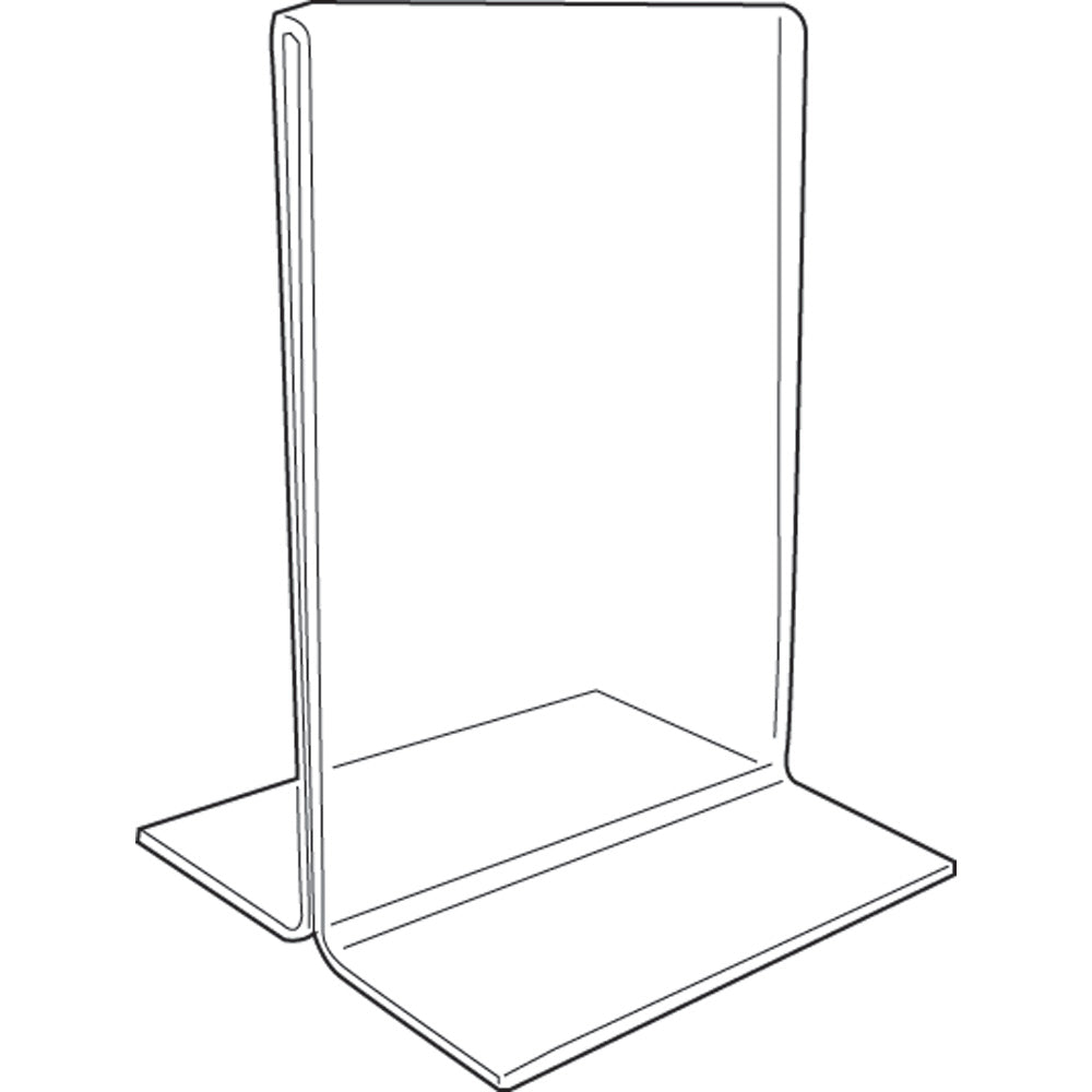 Clear Acrylic Sign Holders — Portrait — 5 x 7" (127 x 178mm) — Double Sided Upright