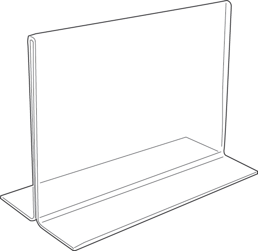 Clear Acrylic Sign Holders — Landscape — 5 1/2 x 3 1/2" (140 x 90mm) — Double Sided Upright
