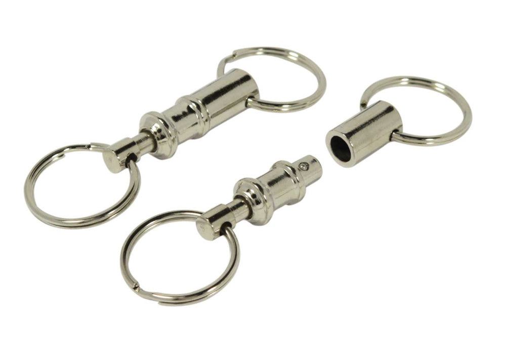 12-Pieces on card -Premium Quality Pull Apart Key Ring (Brass Body)