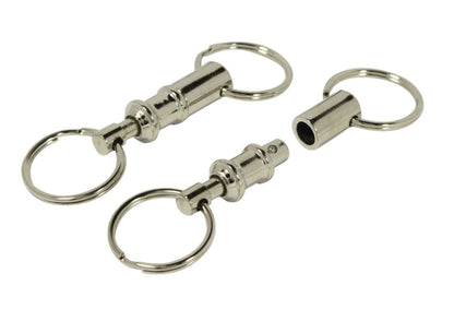 12-Pieces on card -Premium Quality Pull Apart Key Ring (Brass Body)