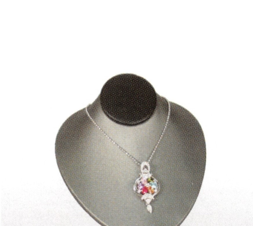 Lay-Down Bust — Oval Base — Steel Grey w/ Black Top