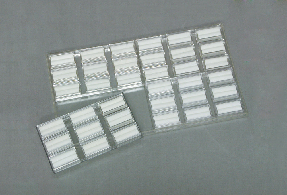 Large Trays with Gem Boxes — Black Foam
