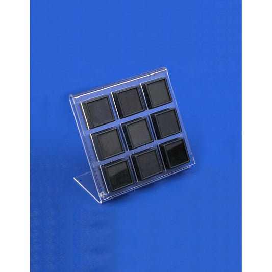 Small Acrylic Gem Displays — Holds 9 — Gem Boxes (#1807) — Clear
