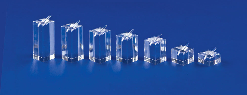 Acrylic Ring Sets — 7-Pc Square Set — 3/4 x 3/4 x 3/8"~1 3/4" H — Clear