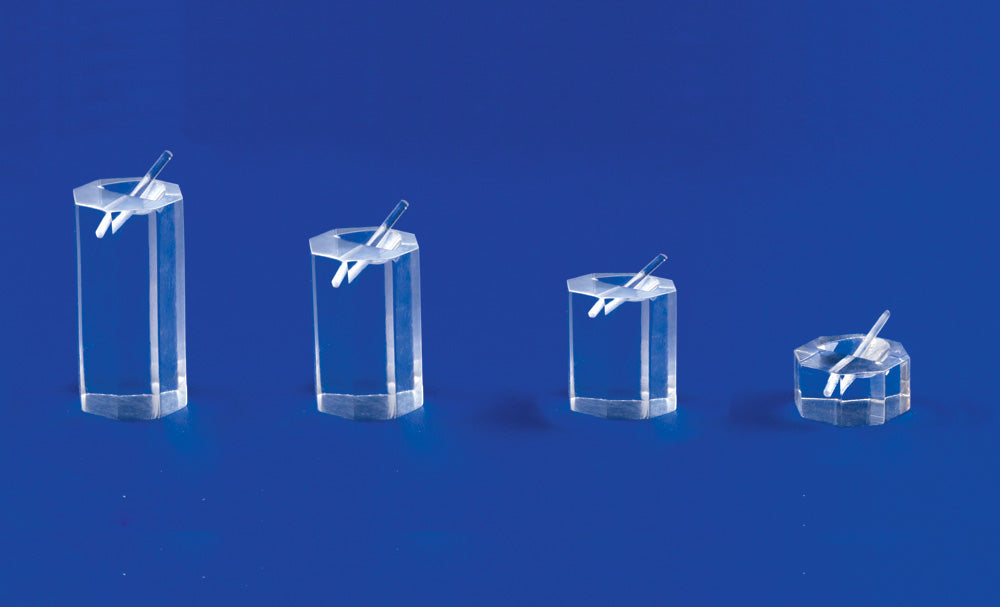 Acrylic Ring Sets — 4-Pc Octagon Set — 1" Diag. x 1/2"~2" H — Clear