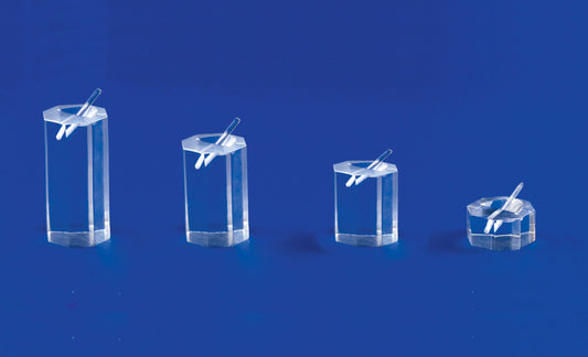 Acrylic Ring Sets — 4-Pc Octagon Set — 1" Diag. x 1/2"~2" H — Clear