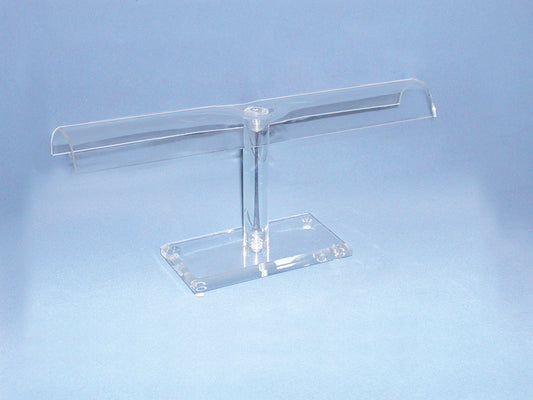 Clear Acrylic T-Bar Displays — Half-Round Bar — 11 1/2 x 5" H — Clear
