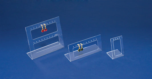Acrylic Earring Display Stands — 3-Pc Stand Set, 17 Pr — Clear