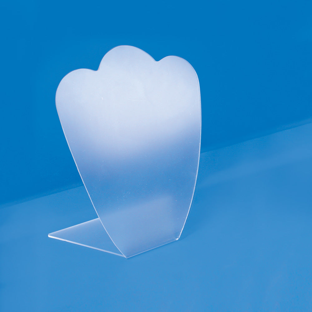 Frosted Acrylic Necklace Displays — 8 3/8 x 10 1/4" H (213 x 260mm) — White Frost