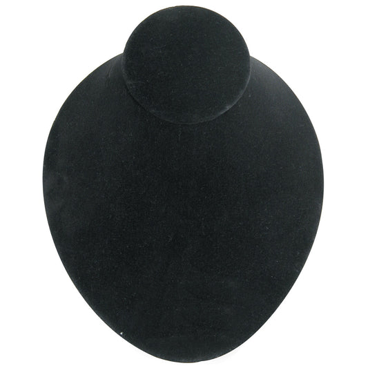 Oval Shape Lay-Down Bust — 6 3/4 x 8 x 3 1/2" H — Black Velvet