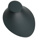 Oval Shape Lay-Down Bust — 6 3/4 x 8 x 3 1/2" H — Black Faux Leather