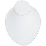 Oval Shape Lay-Down Bust — 6 3/4 x 8 x 3 1/2" H — White Faux Leather