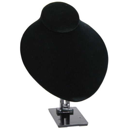 Adjustable Necklace Display Stand — Bust Styles — Medium Bust — Black Velvet