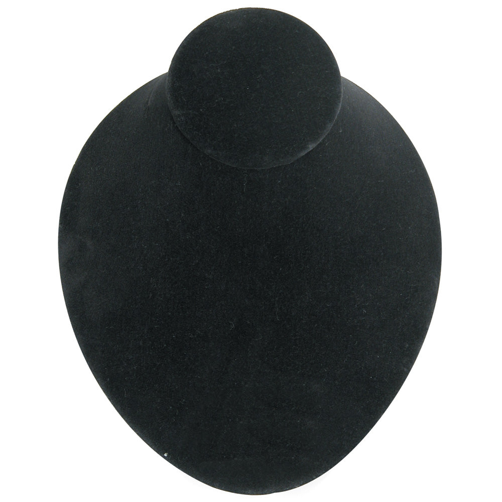 Oval Shape Lay-Down Bust — 7 1/2 x 8 1/2 x 3 3/4" H — Black Velvet