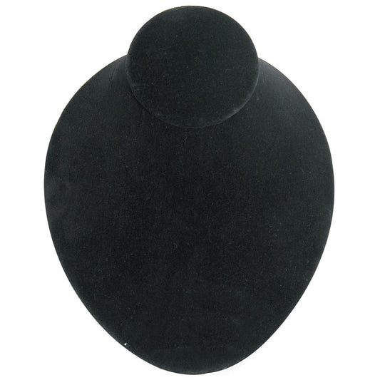 Oval Shape Lay-Down Bust — 7 1/2 x 8 1/2 x 3 3/4" H — Black Velvet