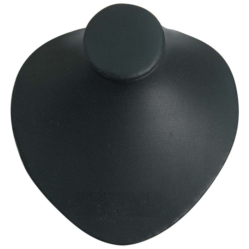Black & White Slatwall Display — 4 3/4 x 4 5/8" H (121 x 117mm) — Black Faux Leather