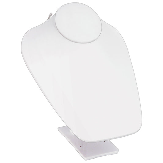 Adjustable Necklace Display Stand — Bust Styles — Neckform — White Faux Leather