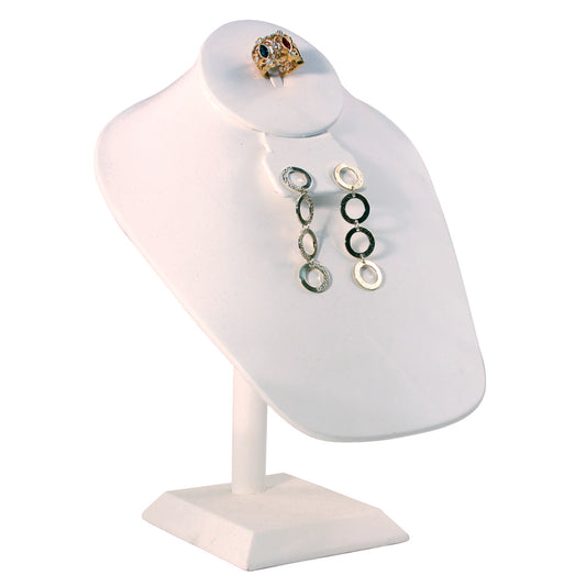 Combination Neckforms — Base Pad — 9 7/8" H — White Faux Leather
