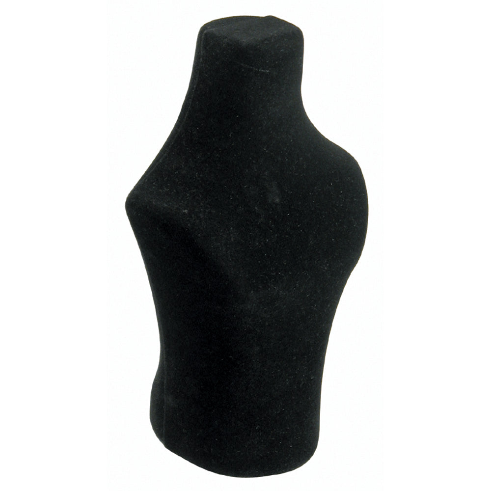 Countertop Flocked Vacuform Bust Displays — 4 3/4 x 7 5/8" H — Black