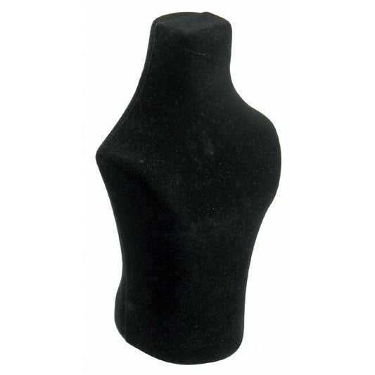 Countertop Flocked Vacuform Bust Displays — 4 3/4 x 7 5/8" H — Black