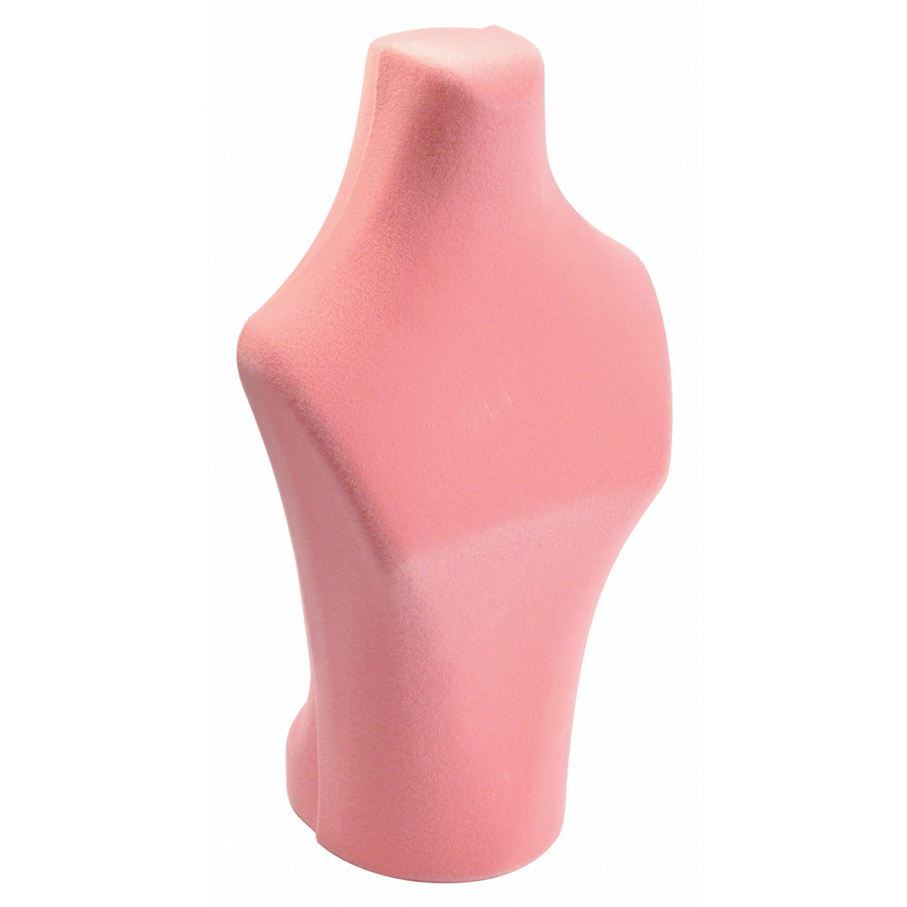 Countertop Flocked Vacuform Bust Displays — 5 3/4 x 10 1/8" H — Pink