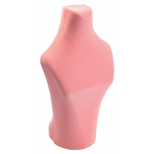Countertop Flocked Vacuform Bust Displays — 5 3/4 x 10 1/8" H — Pink