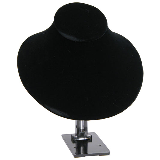 Adjustable Necklace Display Stand — Bust Styles — Wide Bust — Black Velvet