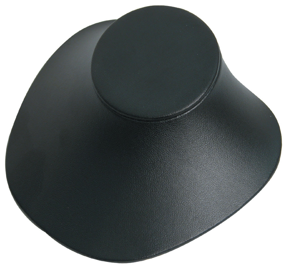 Black & White Slatwall Display — 5 3/4 x 5 3/8" H (149 x 136mm) — Black Faux Leather