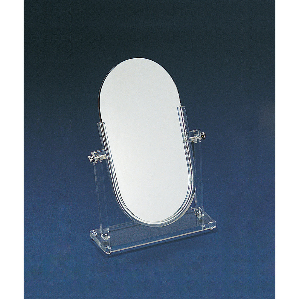Counter Top Glass Mirror — Large — 14 1/4 x 19 1/2" H (362 x 495mm) — Clear Acrylic