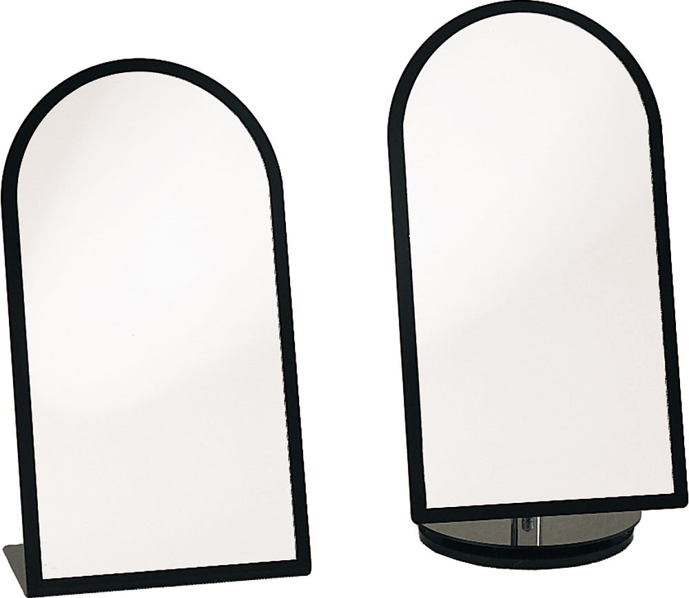 Black Acrylic Frame Glass Mirror — L-Type — 7 x 11 1/2" H (178 x 292mm) — Black