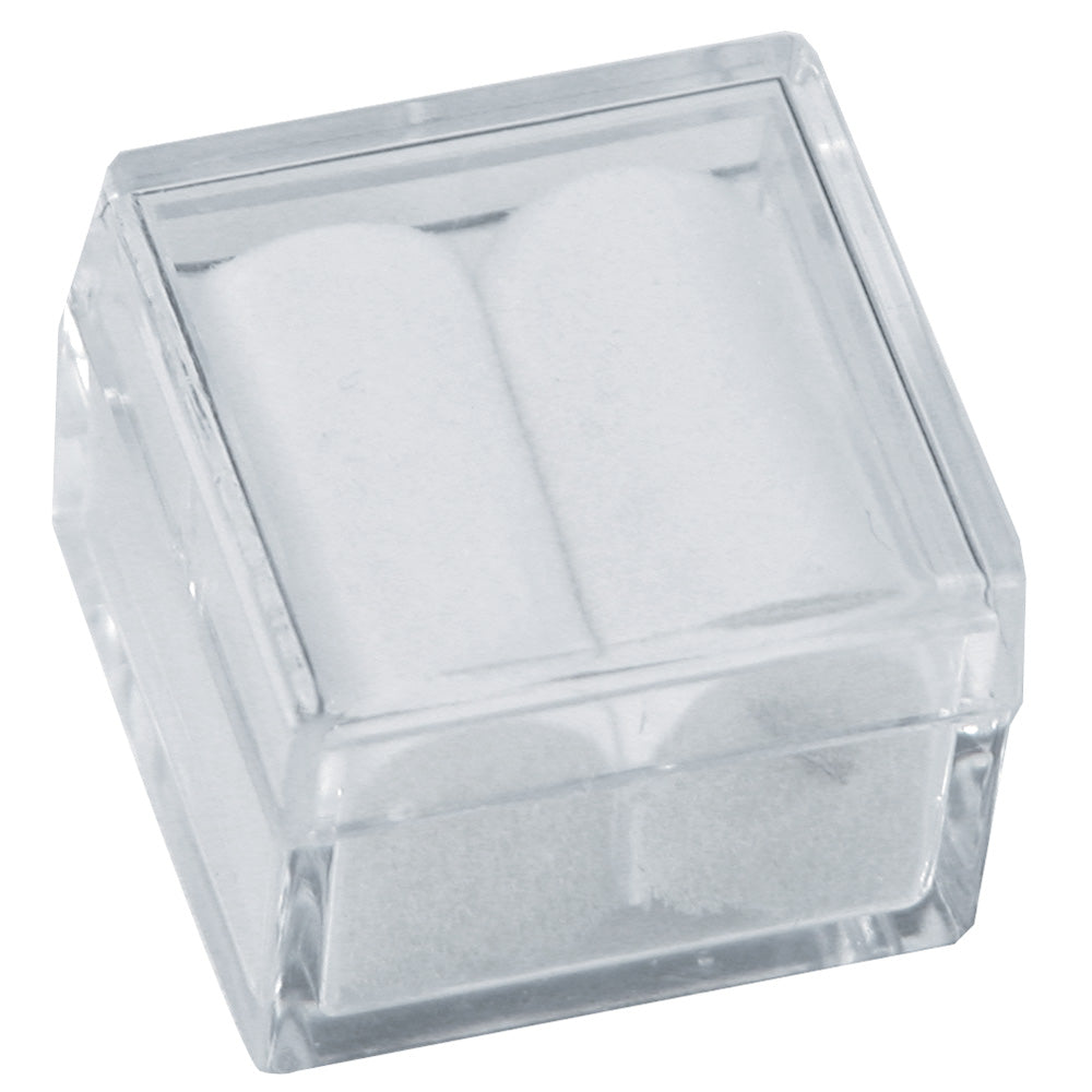 Square Gem Jars — White Foam