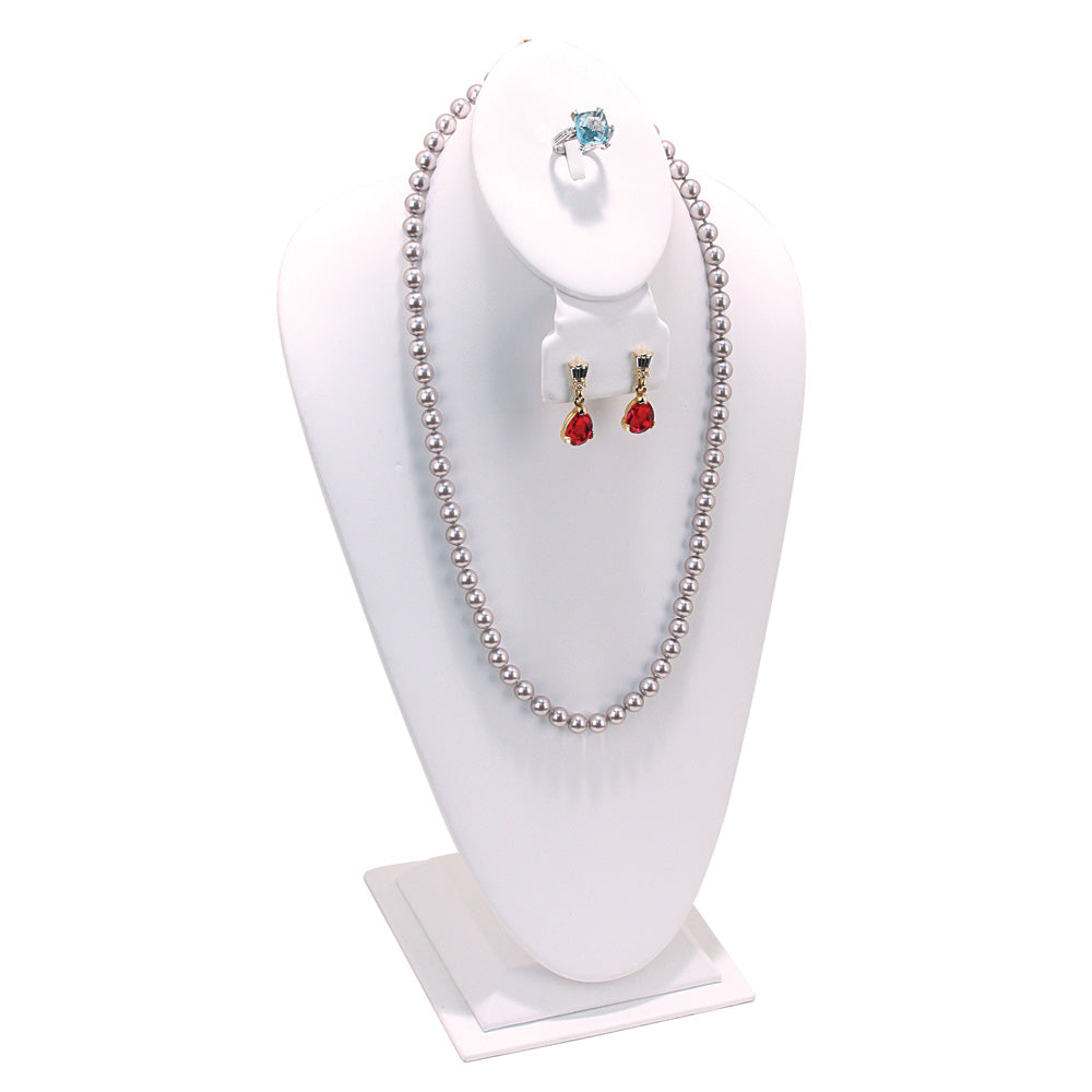 Combination Neckforms — 14 1/2" H — White Faux Leather