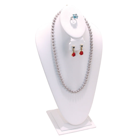 Combination Neckforms — 14 1/2" H — White Faux Leather
